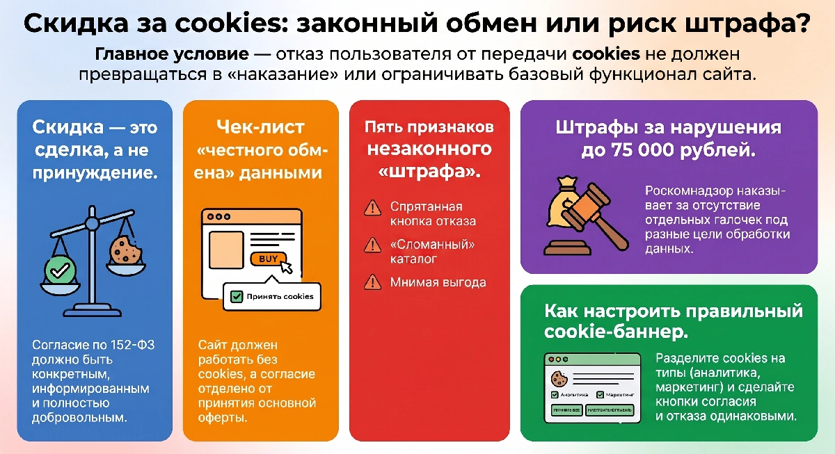 Законность скидок за использование cookies Законность скидок за использование cookies